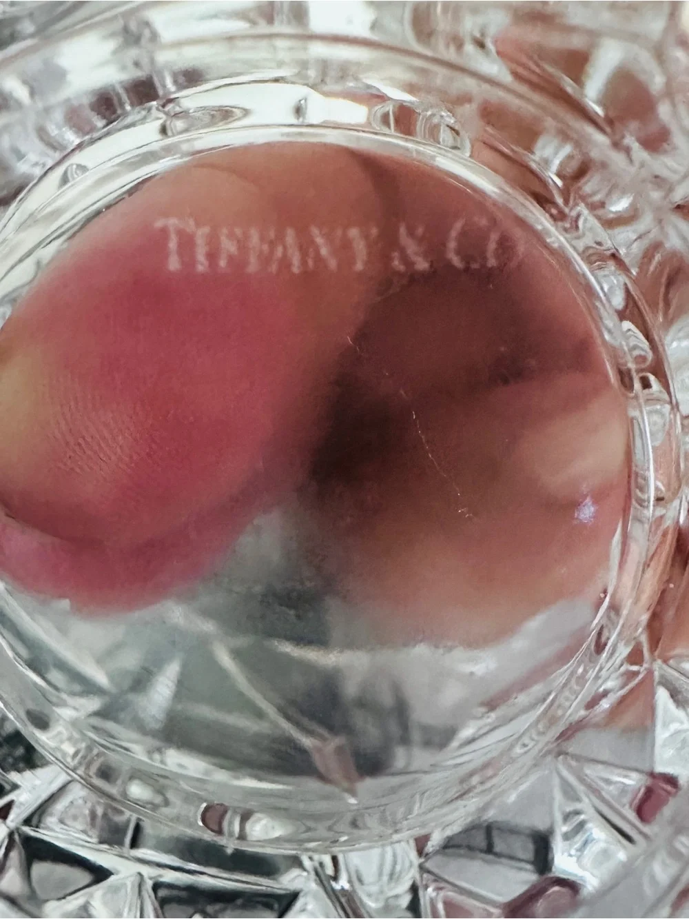 Tiffany and Co. Rock Cut Crystal Candle Holder